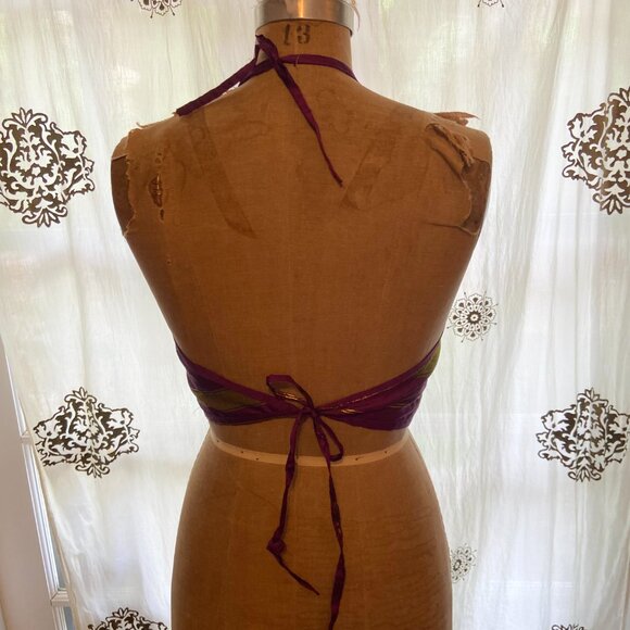 vtg 90s SPEED LIMIT MPH Crop Halter Top Boho Gypsy Whimsigoth Fairy M India EUC - Picture 6 of 7